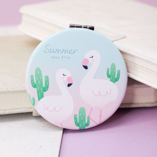 Зеркало "Flamingo summer two", blue 