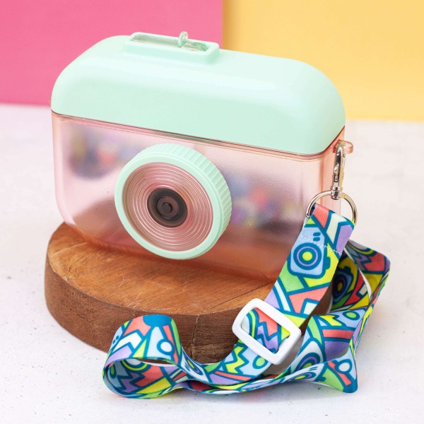 Бутылка "Photo camera", pink (400 ml) 