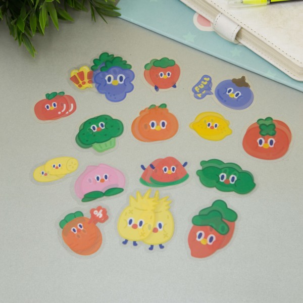 Наклейки "Food party", pink 