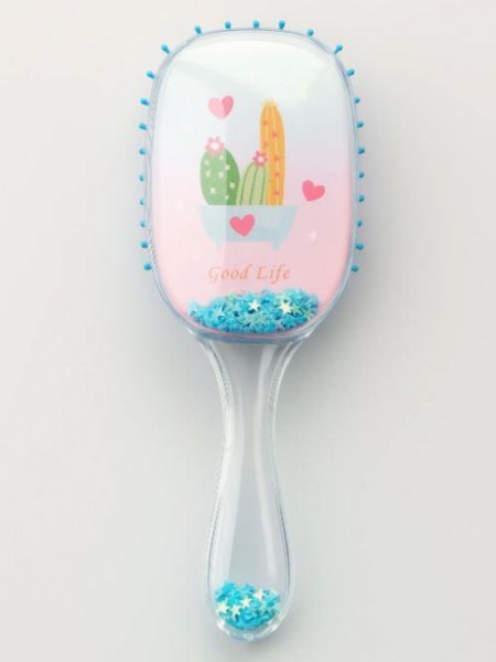 Расческа "Sequins cactus", pink-blue 