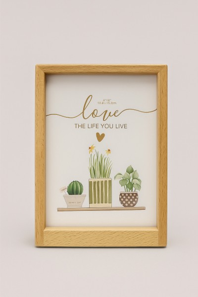 Фоторамка «Indoor plants», светлое дерево (15*20 см) 