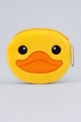 Кошелёк плюшевый "Happy duck", yellow (10*11 см)
