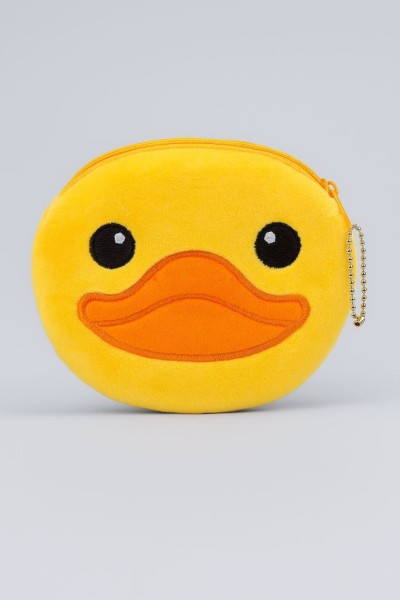 Кошелёк плюшевый "Happy duck", yellow (10*11 см) 