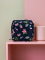Косметичка "Drawings, flowers", black (12.5*12.5*6.5)