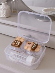 Контейнер для линз "Sweet bear", chocolate