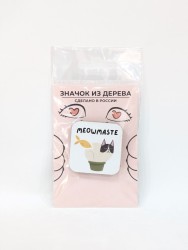 Значок ECO из дерева "Meowmaste"