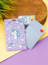 Держатель для карт "Unicorn head purple" (6,5 х 10,4 см)