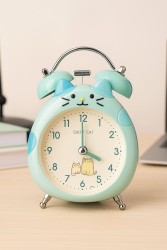 Часы-будильник "Cat", green