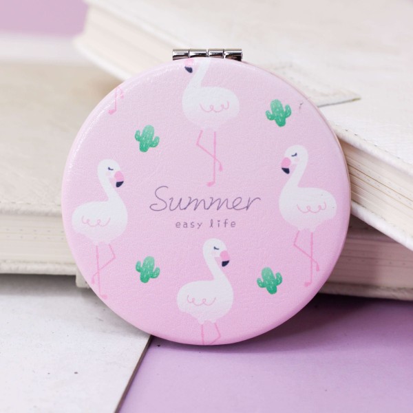 Зеркало "Flamingo summer four", pink 