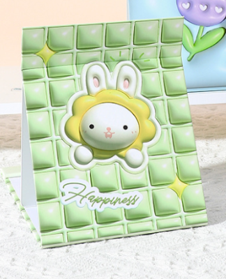 Зеркало "Happiness bunny", green