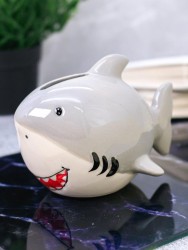 Копилка керамическая «Акула/Shark», grey (15х8,5 см)