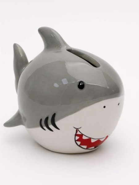Копилка керамическая «Акула/Shark», grey (15х8,5 см) 