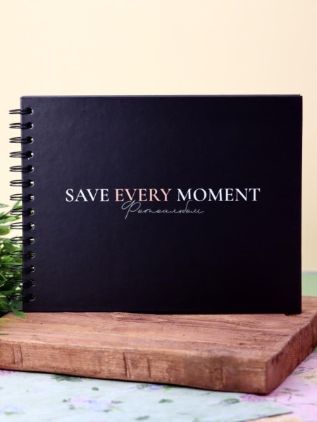 Фотоальбом "Save every moment", black (24,5 х 19 см) 