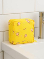 Косметичка "Drawings, ice cream", yellow (12.5*12.5*6.5)