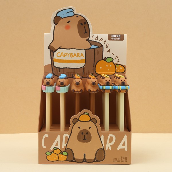 Ручка гелевая "Capybara", шоу-бокс 36 шт. 