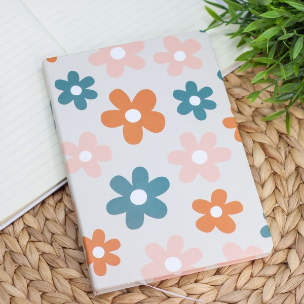 Блокнот (A5) "Paint flowers", beige (14.5*21) 