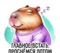 Кружка "Капибара. Главное встать. Проснемся потом", 320мл