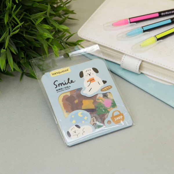 Наклейки "Smile dog", blue 