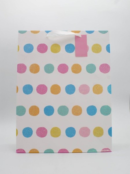 Пакет подарочный «Colorful crayons», dots (32*42*11.5) 