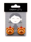 Серьги акриловые GIRLY "Capybara with an apple"