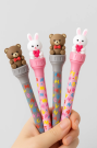 Ручка с поворотным механизмом "Bear and bunny friend", mix