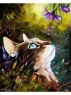 Алмазная мозаика картина стразами "Кот в траве", 30х40 см