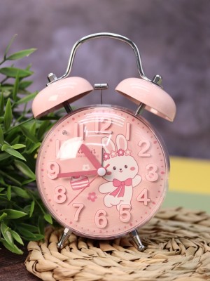 Часы-будильник «Clear wake-up with animals», pink bunny (17,5х11,5 см)