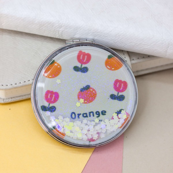 Зеркало "Nice orange with flowers", white 