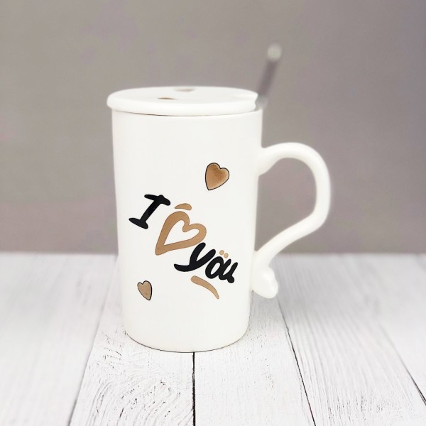 Кружка "I love you" (heart white) (380ml) 