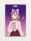 Держатель для карт Аниме "Cute cat Girl" (6,5 х 10,4 см)