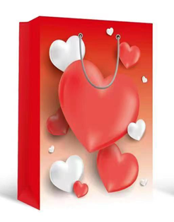 Пакет подарочный (S) "Hearts", red (18*23*10) 