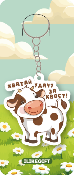 Брелок ECO из дерева iLikeGift «Хватай удачу за хвост» 