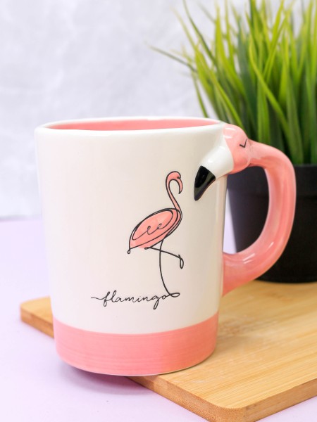 Кружка керамическая «Pink flamingo» 