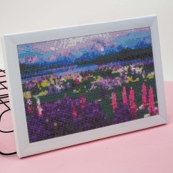Алмазная мозаика "Горное озеро", полная выкладка, на подрамнике, 20*30 см