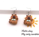 Серьги акриловые GIRLY "Capybara with decoration"