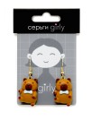 Серьги акриловые GIRLY "Capybara with decoration"