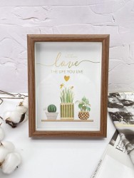 Фоторамка «Indoor plants», темное дерево (15*20 см)