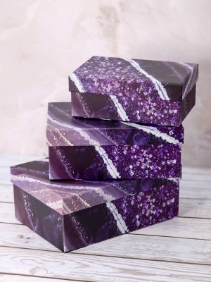 Набор подарочных коробок 3 в 1 «Amethyst», purple, 18*12*7-21*14*8.5-23*16*9.5