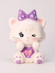 Копилка «Milly Cat», purple (18 см), пластик