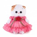 Мягкая игрушка "Кошечка Ли-Ли BABY в платье с вязаным цветочком " (20 см)