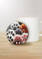 Подставка под горячее iLikeGift «Лапки цветные», 9см