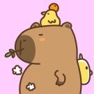 Алмазная мозаика  Draw Me! «Capybara with a duck», (20*20 см)
