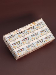 Набор декоративного скотча 4 шт. "Puppy literature", blue, шоу-бокс 12 шт.