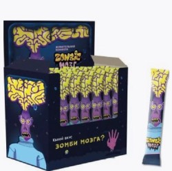 Жевательная конфета "Zombie мозг", тутти-фрути (ш/б 75шт*18гр)