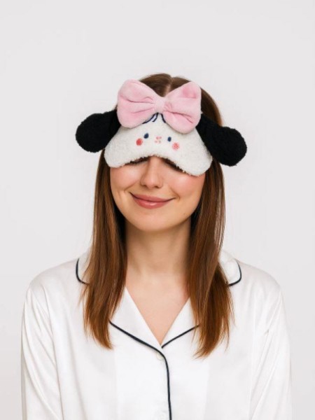 Маска для сна гелевая "Cute puppy", pink 