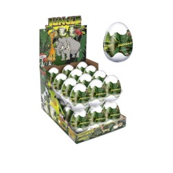 Шоколадное яйцо-сюрприз "Egg Jungle Джунгли", 24шт.