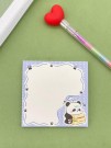 Блок стикер для записей "Panda", blue