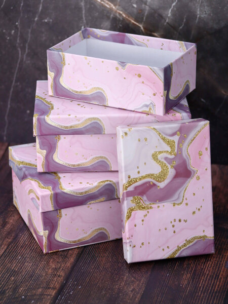 Набор подарочных коробок 3 в 1 «Amethyst», pink, 18*12*7-21*14*8.5-23*16*9.5 