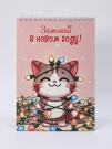 Скетчбук «Зажигай в новом году! Котик», 14х20 см,  плотность 100 гр