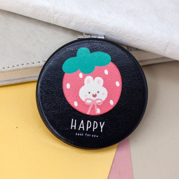 Зеркало "Happy hare strawberry", black 